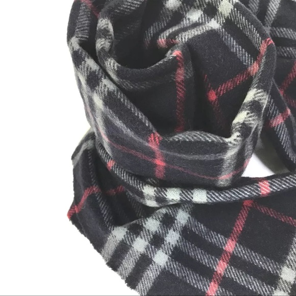 AUTH BURBERRY Nova Check 100% Cashmere Scarf